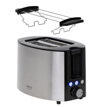 Тостер Camry CR 3215 1000 Вт 2 скибочки + металева підставка для булочок, фото 1