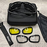 Тактичні окуляри зі змінними лінзами, фірма DAISY С5, окуляри для військових, окуляри для стрільби, антивідблиск окуляри, фото 8