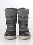 Дитячі підліткові зимові чоботи на сльоту для хлопчика Ykon Alisa Line сірий розміри 26-37, фото 3
