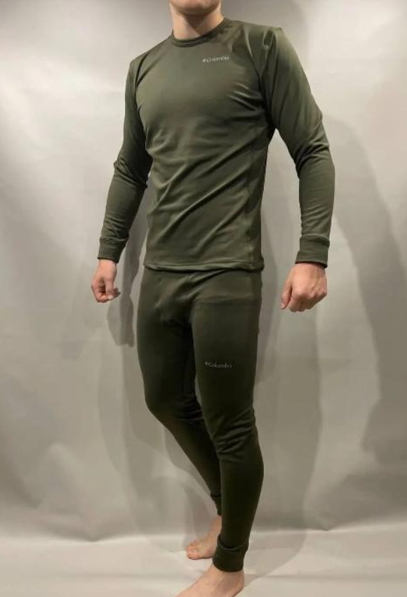 Оливкове тактичне термобельство Columbia для чоловіків з флісу для військовослужбовців ЗС, фото 1
