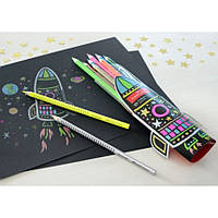 Набор цветных карандашей Faber-Castell "Ракета" 10 цветов (5 неоновых + 5 металлик)