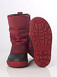 Дитячі зимові підліткові непромокальні чоботи на сльоту Ykon Alisa Line бордовий розміри 26-37, фото 6