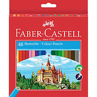 Олівці кольорові Faber-Castell 48 кольорів "Замок" у картонній коробці