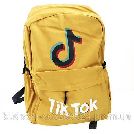 Рюкзак молодіжний Тік ток TikTok. Колір жовтий, фото 2