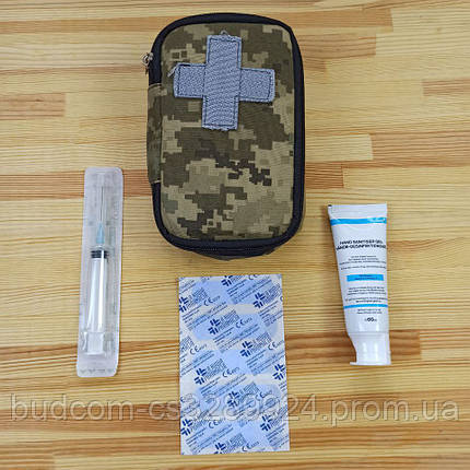 Тактична аптечка, підвісна аптечка, Військова аптечка з тканини. Колір: піксел, фото 2