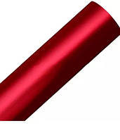 Виниловая пленка для авто, матовый хром красный цвет, 180 микрон с микроканами. 1 м * 1.52 м в рулоне 18 м.