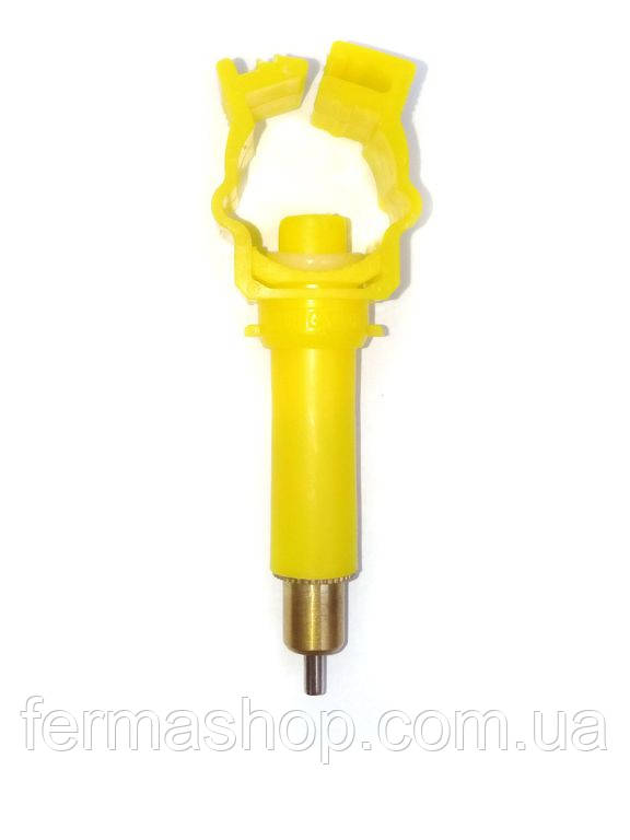 Ніпельна (сосковая) поїлка для кроликів (кролів), гризунів під трубу 20мм, довжина 6см, фото 1