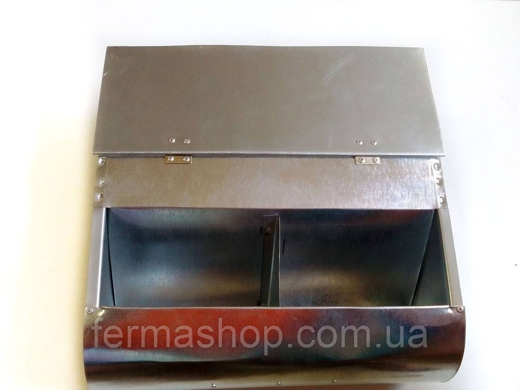 Бункерна годівниця для кроликів та ін. гризунів на 5 літра +з перегородкою +з кришкою, фото 1