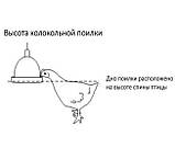 Автоматична підвісна дзвонова поїлка (КП-2) для птиці (курей, курчат, курчат, перепелів, індиків, бройлера), фото 3