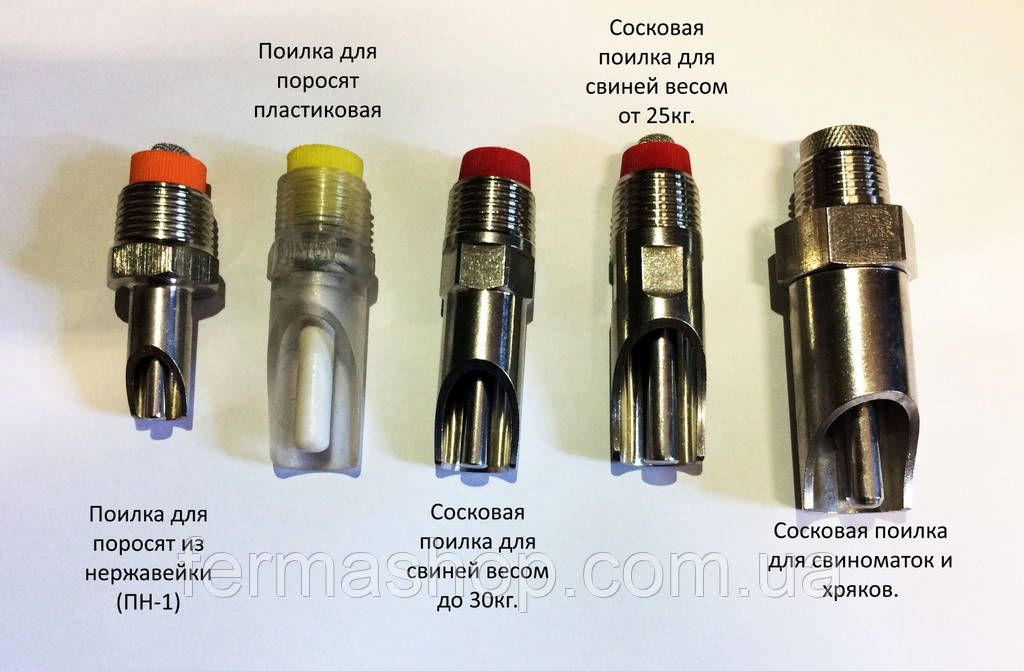 Ниппельная(сосковая) поилка для свиней и поросят от 25кг, шестигранные. - фото 5 - id-p1672491363