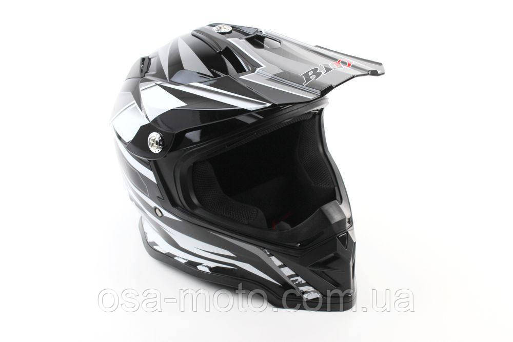 Кроссовый мотошлем эндуро BLD 819-7 сірий