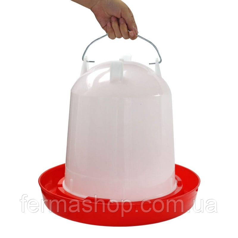 Вакуумна напувалка 13 л для птахів з ручкою, фото 1