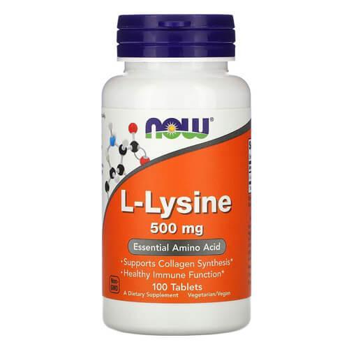 Лізин - NOW Foods L-Lysine 500 mg  / 100 tablets