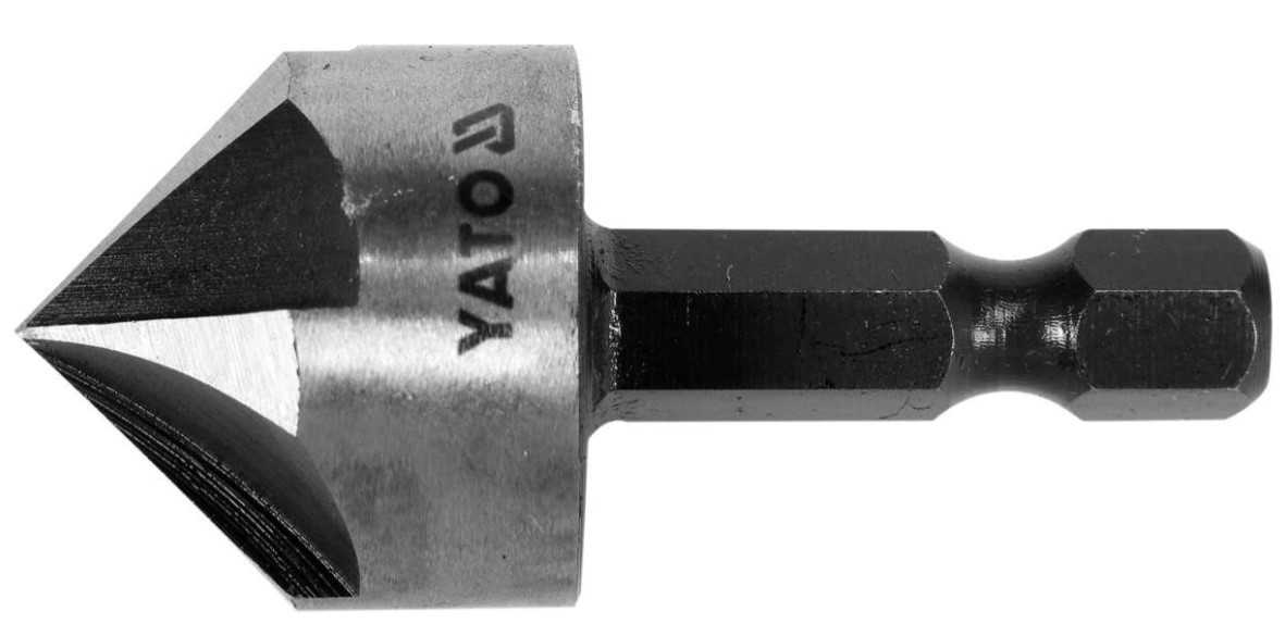 Зенкер конічний по металу 20,5 мм, L = 45 мм, 5 ріжучих кромок Yato YT-44726