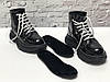 Жіночі черевики зимові Alexandr Mcqueen Tread Slick Boots Black Олександр Макквін чорні шкіряні зима з хутром, фото 8