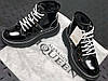 Жіночі черевики зимові Alexandr Mcqueen Tread Slick Boots Black Олександр Макквін чорні шкіряні зима з хутром, фото 11