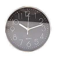 Часы с объемными 3d буквами 20см, материал пластик, цвет черный с серебром (2003-045)