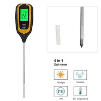 PH-метр/влагомер/термометр/люксметр для почвы AMT-300В (4в1)