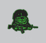 №137  Шеврон Кіт з автоматом та в касці, висота 8 см, фото 2