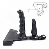 Подвійний страпон з вібрацією Delight Strap-On, фото 7