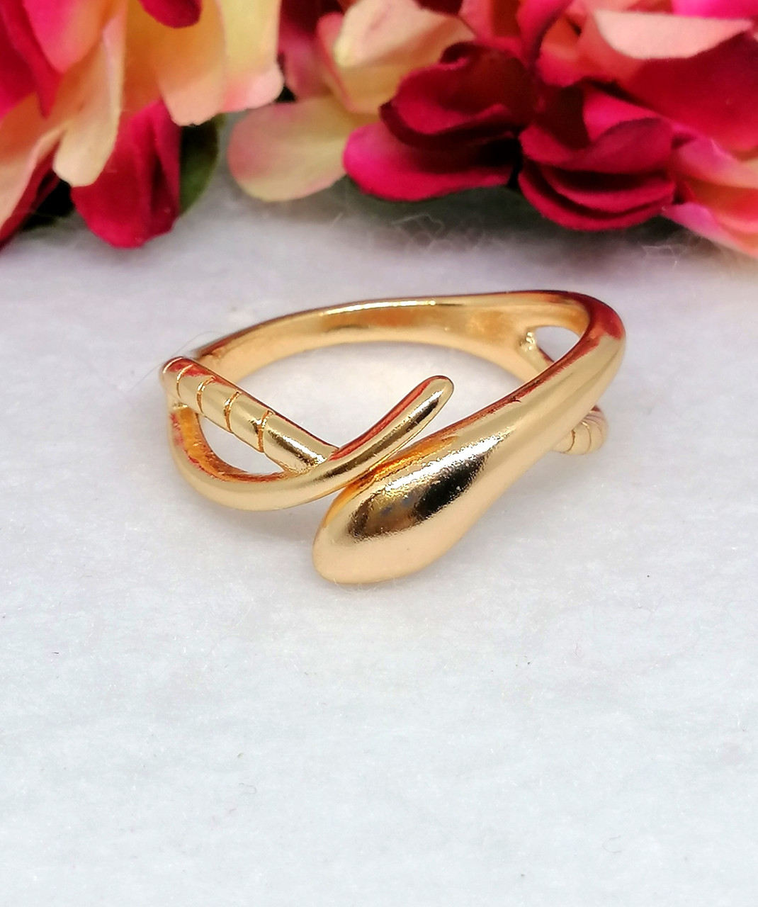 Каблучка жіноча Fiona, медзолото Xuping. Розмір 16 (роз'єм), код: 2044