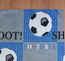 Наволочка бязь 50х50, принт: Футбол синій