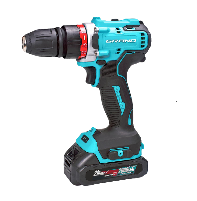 Акумуляторний шуруповерт Grand ДА-21 BL DFR/Pro (Безщітковий, 45 Н/м, 2 А/год)