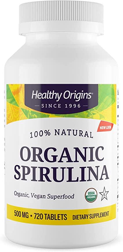 Органічна спіруліна, Healthy Origins, 500 мг, 720 таблеток