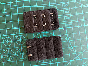 Подовжувач для бюстгальтера на 2 гачки 5х3.2см чорний