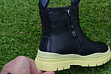 Дитячі демісезонні чоботи напівчобітки для дівчинки чорні р28-32, фото 3