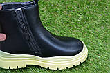Дитячі демісезонні чоботи напівчобітки для дівчинки чорні р28-32, фото 5