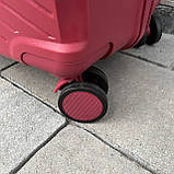 Дорожній чемодан удоростійкий ВЕЛИКИЙ L 96л Дорожня сумка 8 колес (4х2) WINGS DQ-181-04 Валіза з ПОЛІПРОПІЛЕНУ, фото 6