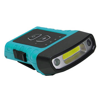 Нальобний ліхтар безконтактний 100 лм з акумулятором, на кепку/козирек, COB LED, керування жестами, USB