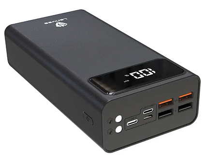 Зовнішній акумулятор PowerBank Lenyes PX491 40000mAh /4USB/Type-C/ PD/QC,3A/20W/ black, фото 1