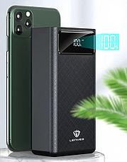 Зовнішній акумулятор PowerBank Lenyes PX491 40000mAh /4USB/Type-C/ PD/QC,3A/20W/ black, фото 4