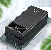 Зовнішній акумулятор PowerBank Lenyes PX491 40000mAh /4USB/Type-C/ PD/QC,3A/20W/ black, фото 6