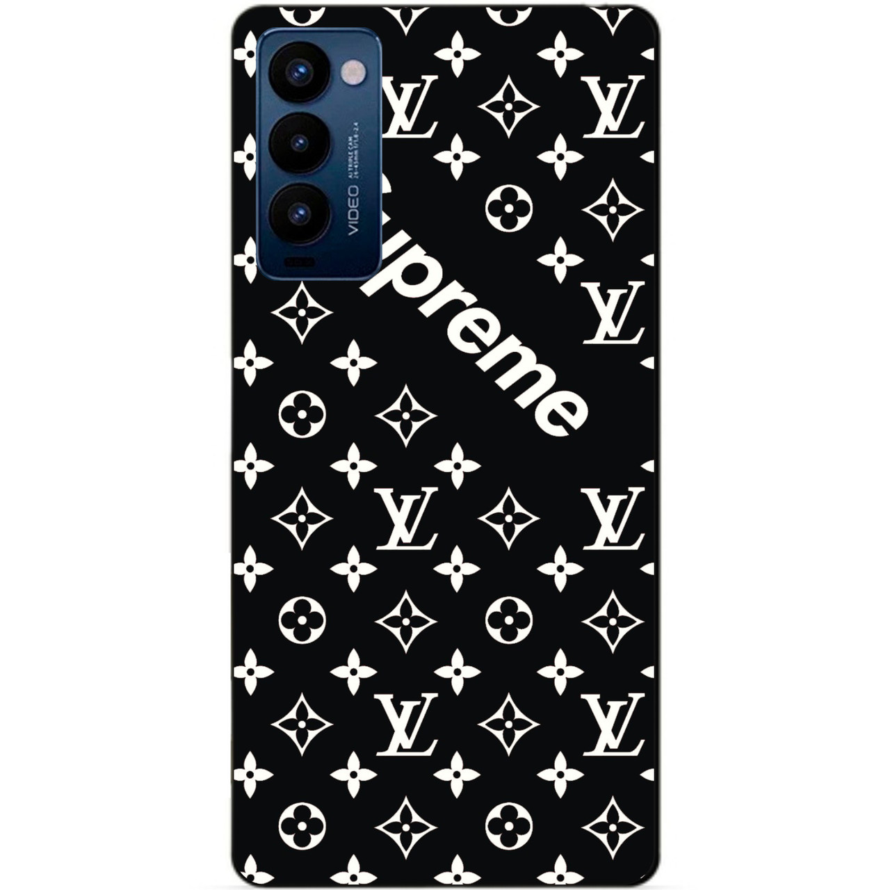 Силиконовий бампер чехол для Tecno Camon 18p з картинкою Supreme