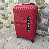 Дорожній чемодан удоростійкий ВЕЛИКИЙ L 96л Дорожня сумка 8 колес (4х2) WINGS DQ-181-04 Валіза з ПОЛІПРОПІЛЕНУ, фото 7