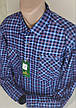 Чоловічі сорочки фліс Hetai vd-0005 класична синя, картата чоловіча сорочка, тепла чоловіча сорочка фліс, фото 7
