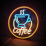 Неонова вивіска "Coffee". LED-вивіска, фото 2