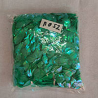 Паєтки листя берези 25x14 мм салатово-зелений хамелеон