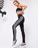 Жіночі спортивні лосини Найк, спортивні легінси для дівчаток Nike колір Чорний