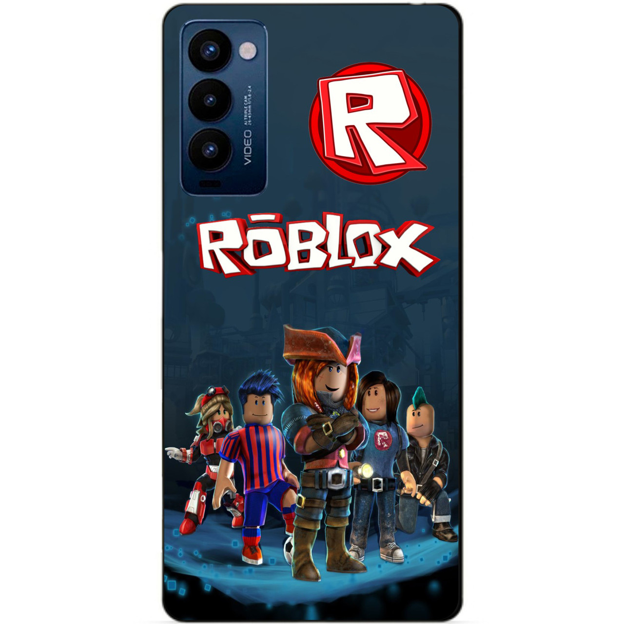 Силиконовий бампер чехол для Tecno Camon 18p з картинкою Roblox