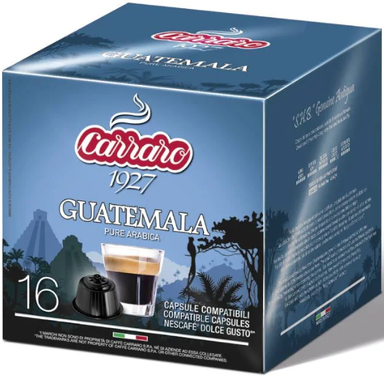 Кава в капсулах Дольче Густо - Carraro GUATEMALA Dolce Gusto (16 капсул = 16 порцій)