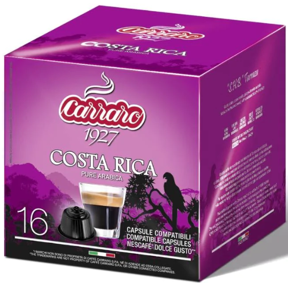 Кава в капсулах Дольче Густо - Carraro COSTA RICA Dolce Gusto (16 капсул = 16 порцій)