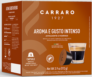 Кава в капсулах Дольче Густо - Carraro AROMA E GUSTO INTENSO Dolce Gusto (16 капсул = 16 порцій)
