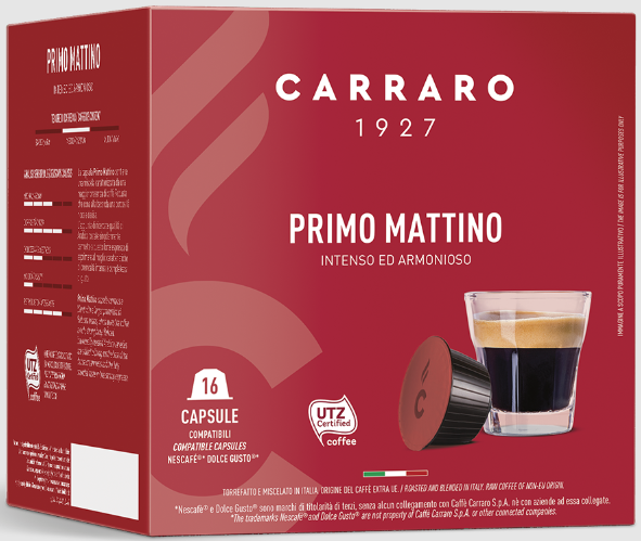 Кава в капсулах Дольче Густо - Carraro PRIMO MATTINO Dolce Gusto (16 капсул = 16 порцій)