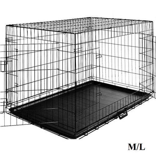 Клітка для собак переносна металева складна AML M/L (76Х47Х53) Польща, фото 1