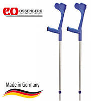 Подлокотный костыль EXTRA STRONG с мягкой рукояткой синего цвета OSSENBERG