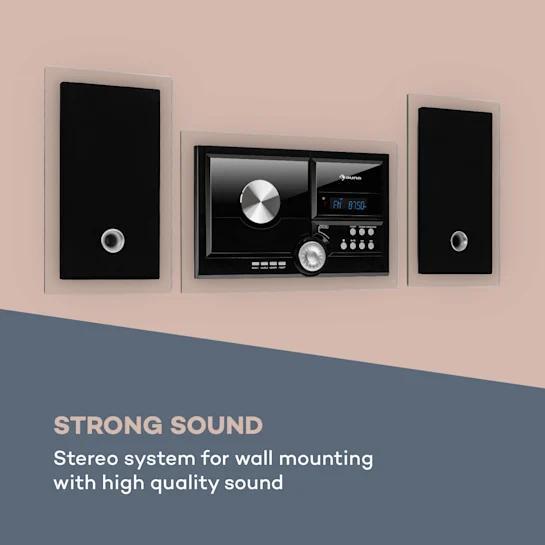 Купить Стереосистема Stereosonic, настенный монтаж, CD-плеер, USB, BT ...